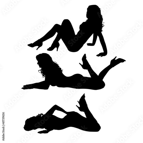 Vector silhouette of a woman.