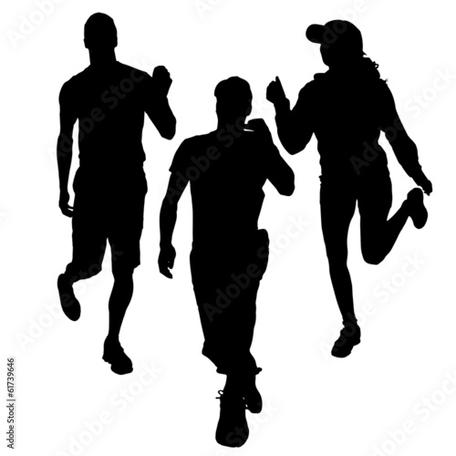 Vector silhouette of a people.