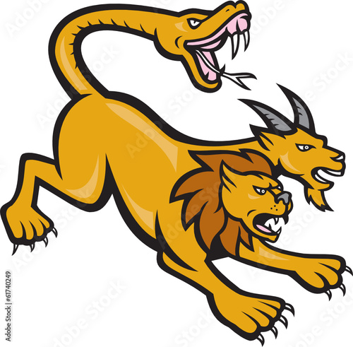 Chimera Attacking Side Cartoon