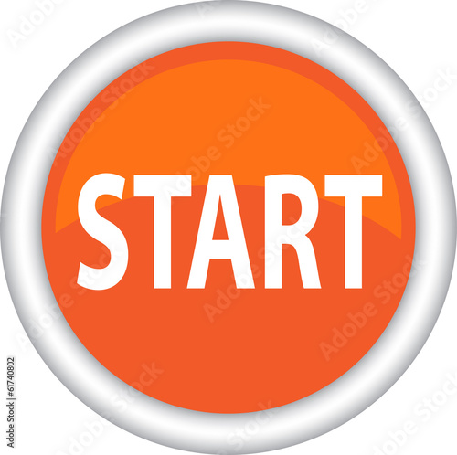 Круглый векторный знак с надписью START