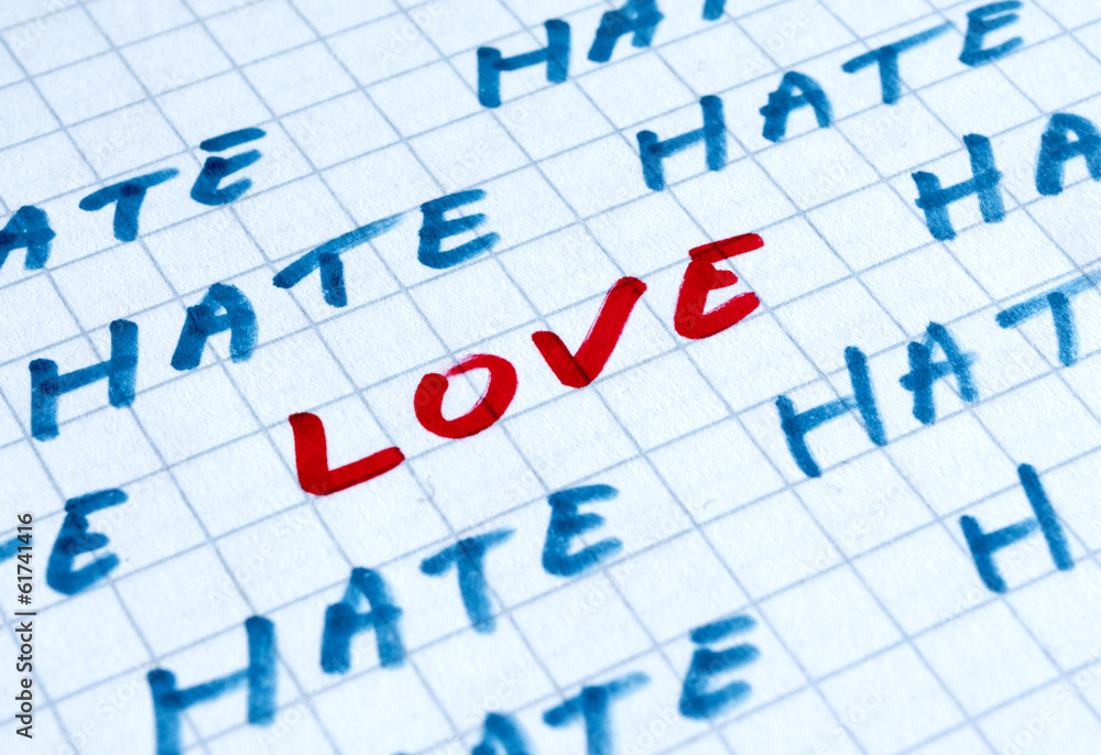 Love beneath the I hate you words. Photo Concept Love beneath the I hate you words. Photo Concept