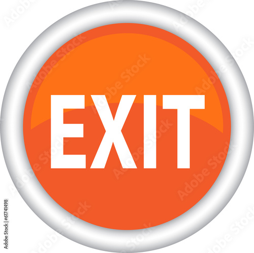 Круглый векторный знак с надписью EXIT