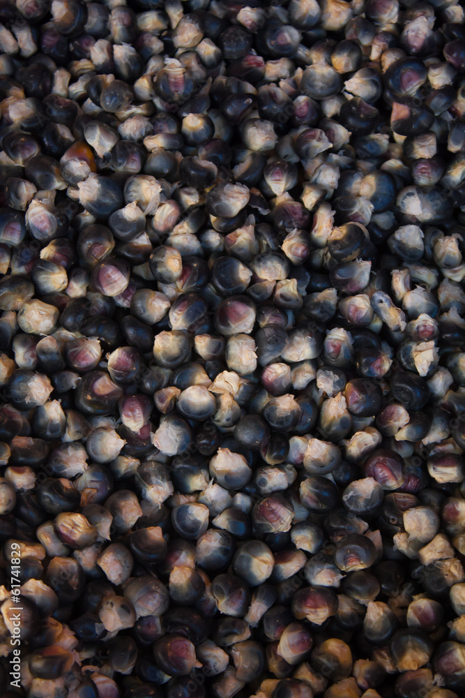Black corn seeds background Chichicastenango market Guatemala Black corn seeds background Chichicastenango market Guatemala