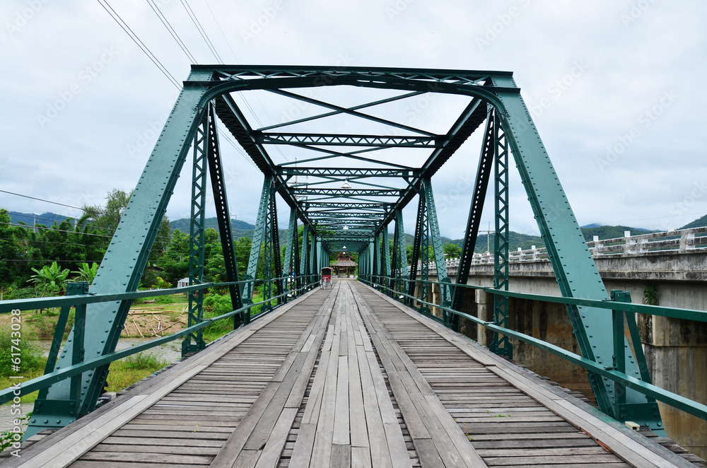 Bridge over Pai River at Pai at Mae Hong Son Thailand
