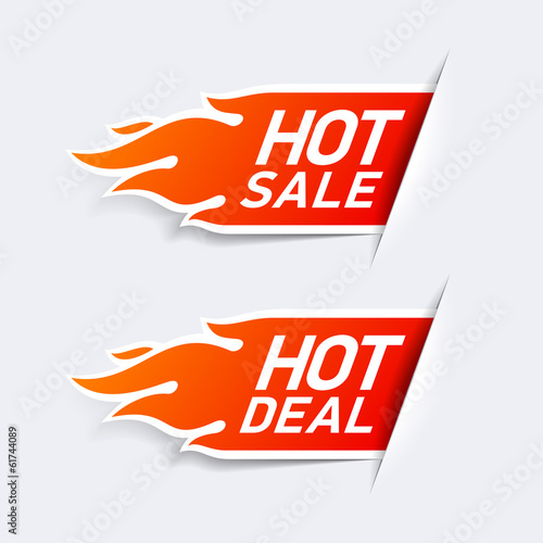 Hot Sale and Hot Deal labels