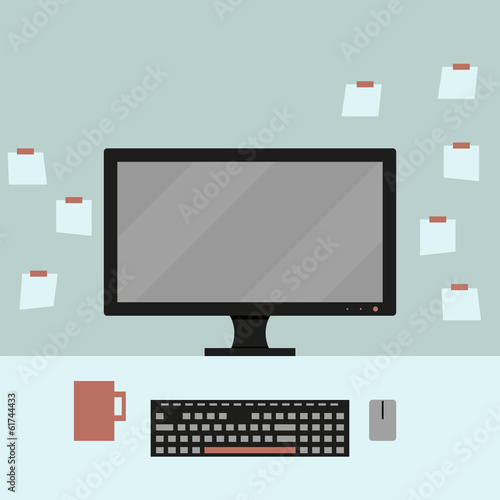 Flat Computer Coffe keyboard