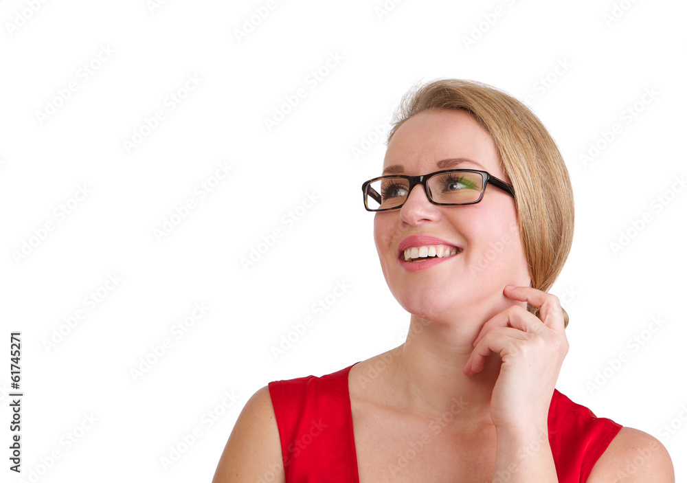 Young business woman with glasses