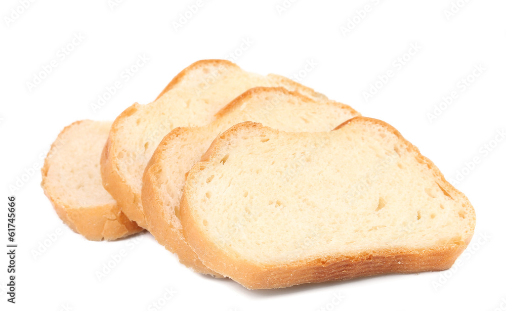 Sliced white bread.