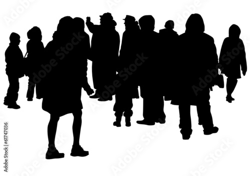 Crowds people on street