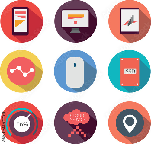 Modern web icons - Vector flat style