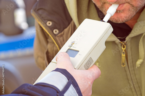 examination of sobriety by a policeman