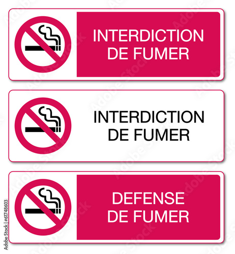 Panneau Interdiction de fumer.