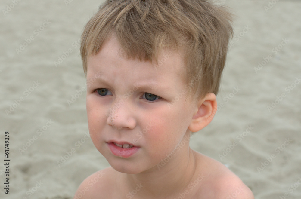 thoughtful little boy looking forward thoughtful little boy looking forward