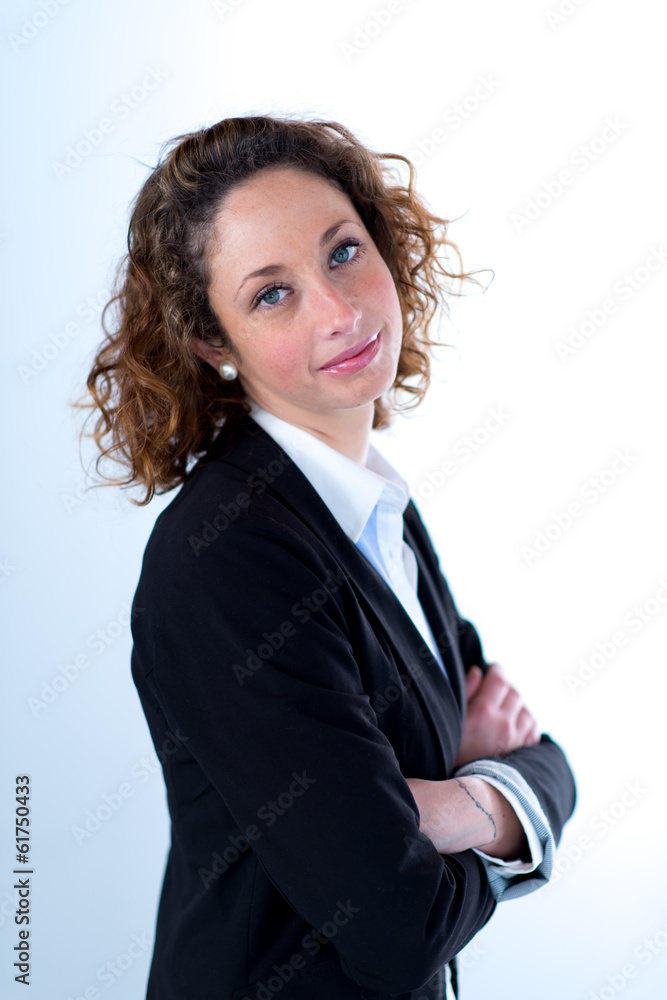 isolated portrait of a beautiful young executive woman isolated portrait of a beautiful young executive woman