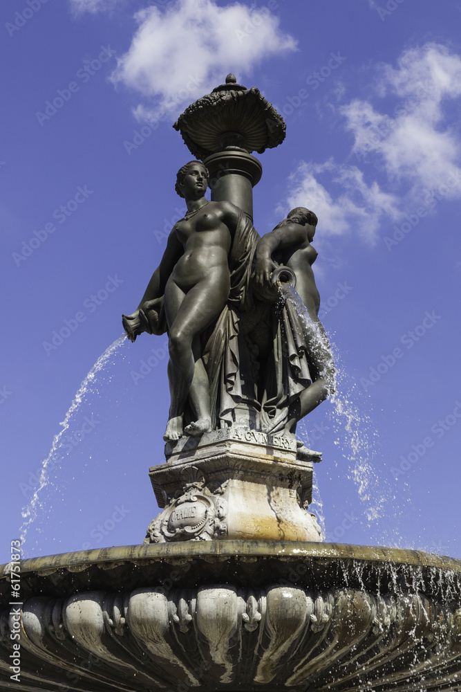 Obraz premium statue of place de la bourse, Bordeaux France