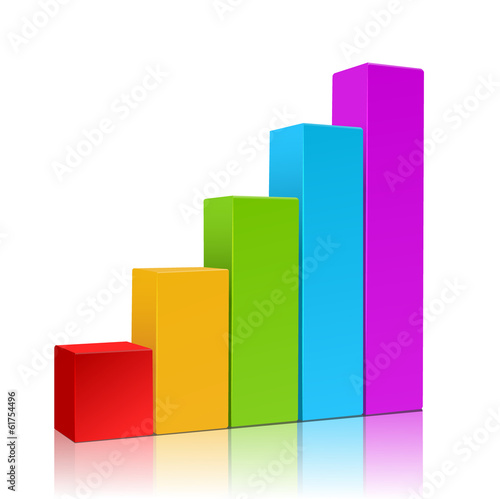 Business graph vector growth progress