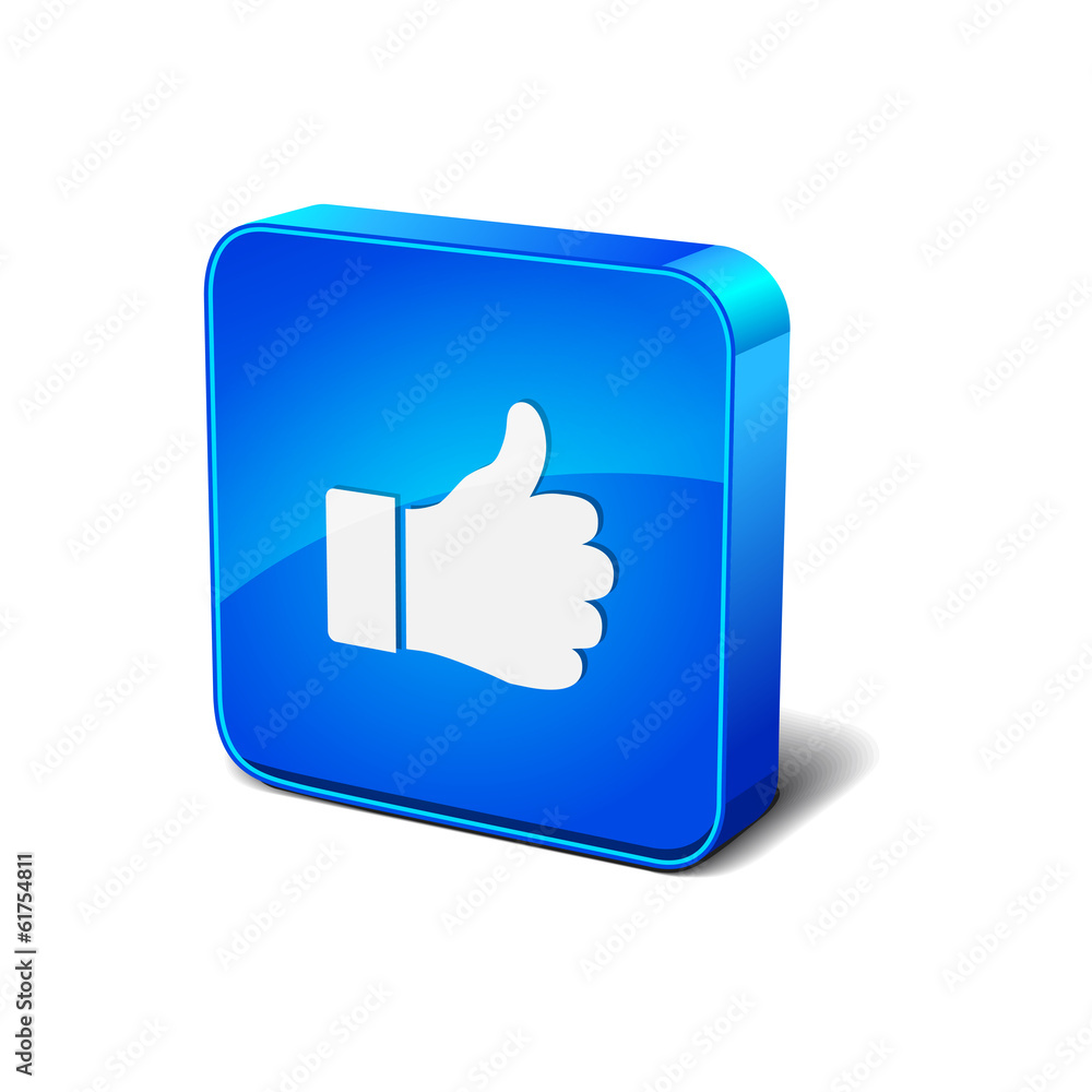 Thumbs Up 3d Blue Rounded Corner Blue Vector Icon Button Thumbs Up 3d Blue Rounded Corner Blue Vector Icon Button