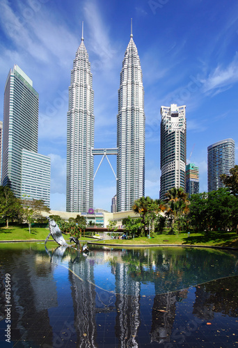 Fototapeta Petronas Twin Towers at Kuala Lumpur, Malaysia.