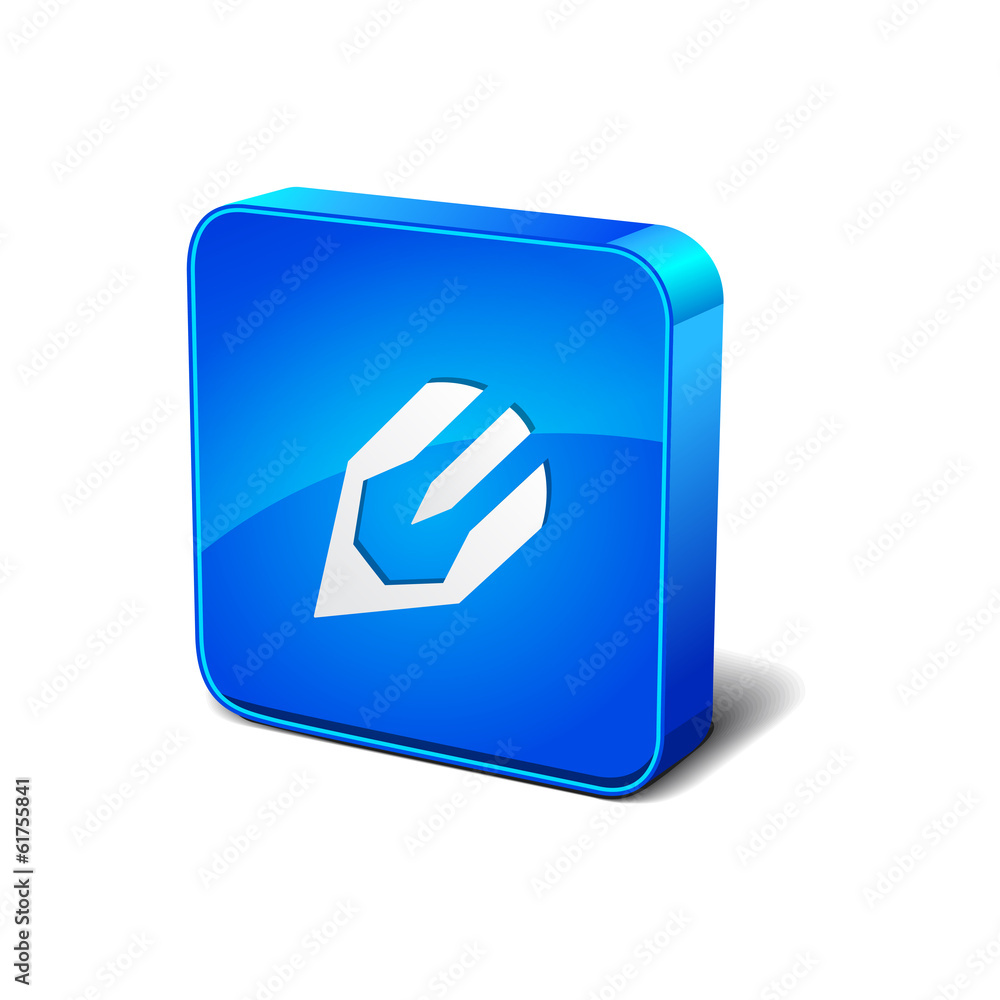 Content Writing 3d Round Corner Blue Vector Icon Button Content Writing 3d Round Corner Blue Vector Icon Button