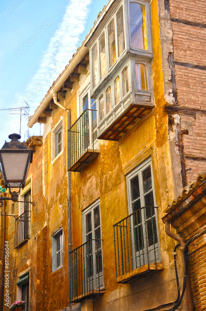 Toledo, Castilla La Mancha, casa antigua con mirador
