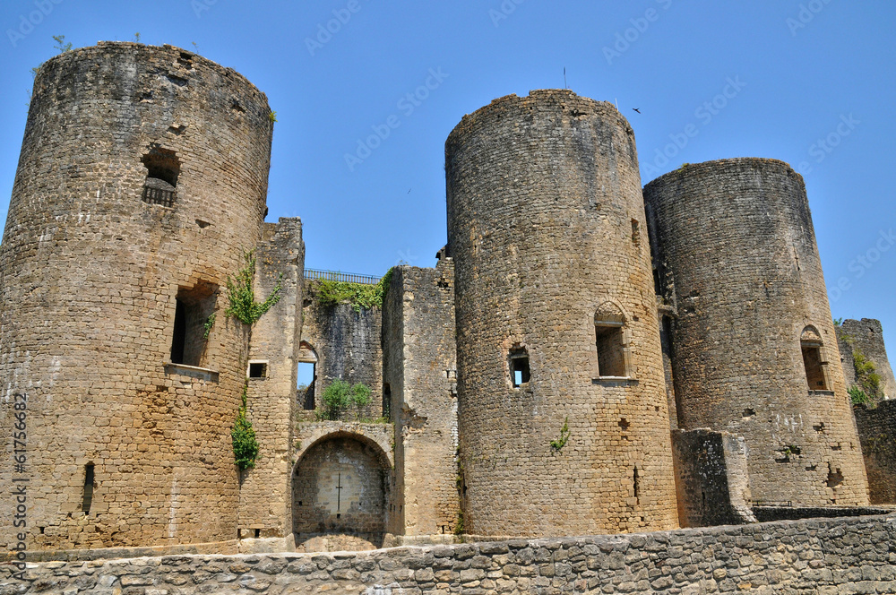 picturesque castle of Villandraut in Gironde