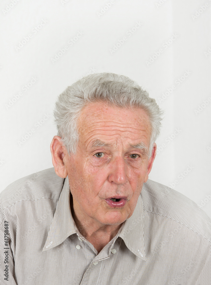 Surprised old man Surprised old man