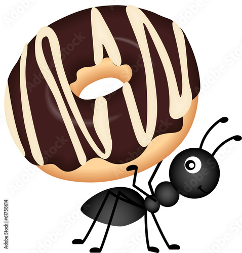 Ant Carrying Donut