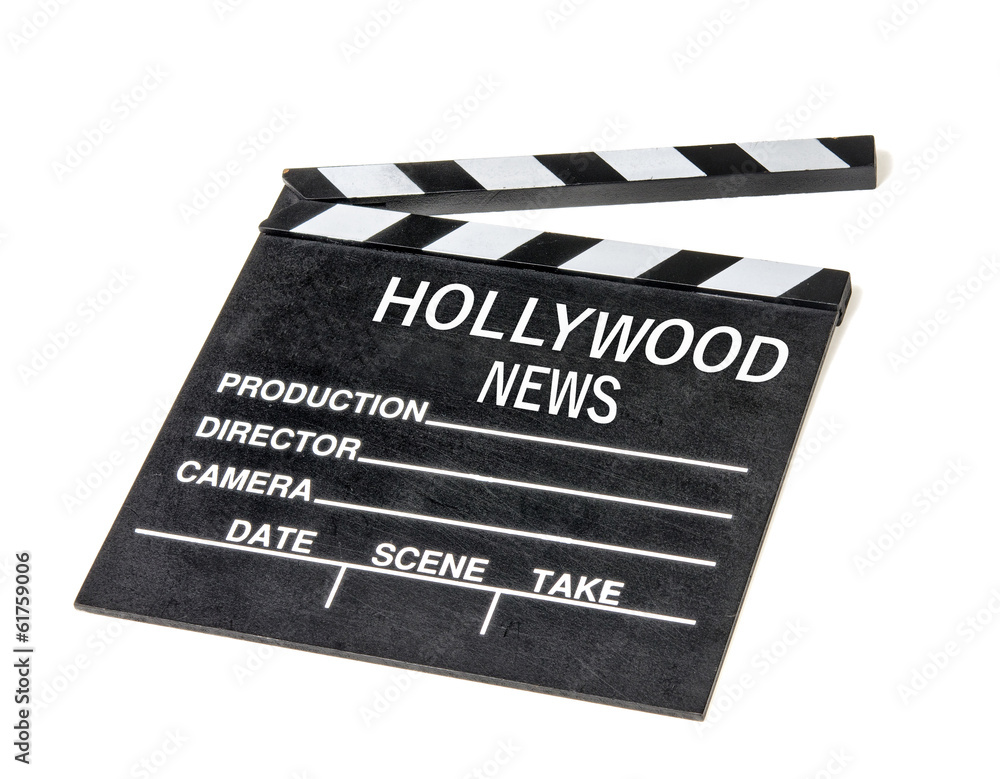 Naklejka premium Showbiz gossip news clapperboard symbol