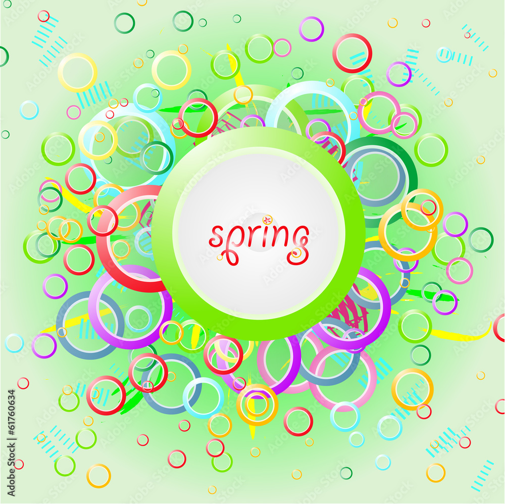 abstract background spring with color circles