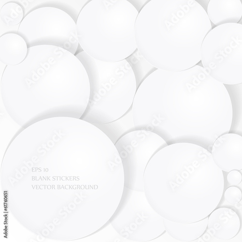 Abstract circular paper notes background