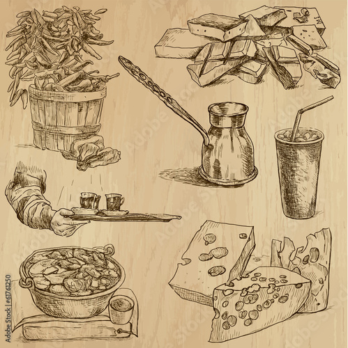 Food and Drinks_7 -  Hand drawn illustrations into vector