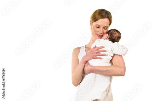 Mutter mit Säugling auf dem Arm