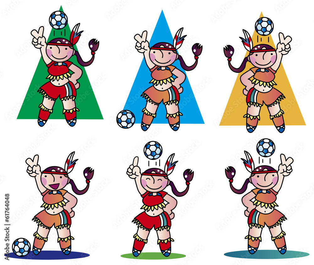 マスコットキャラクター インディアン Stock Vector Adobe Stock