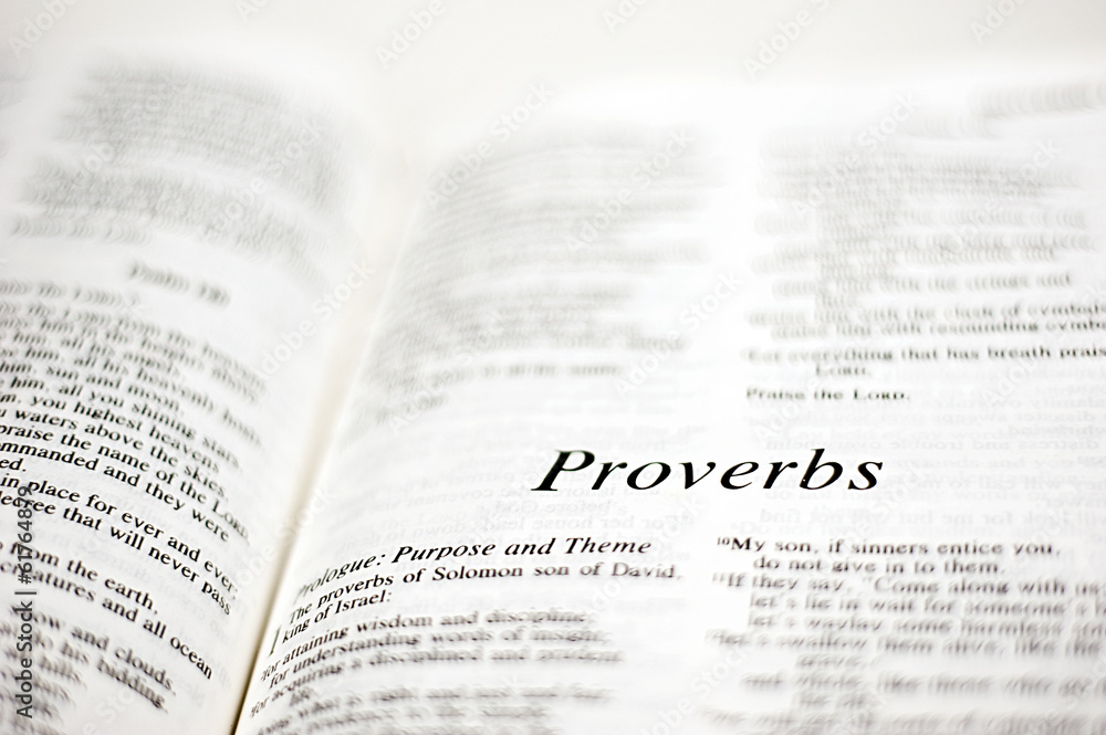 Naklejka premium Book of Proverbs