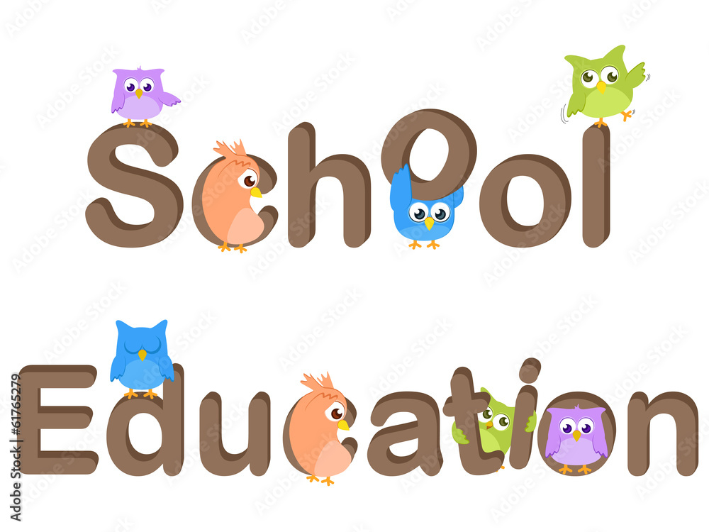 Fototapeta premium cartoon words for preschool