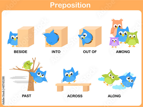 Preposition of motion for preschool