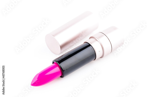 Lipsticks isolated white background