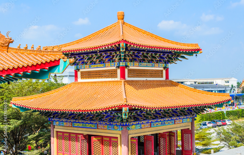 Naklejka premium Chinese temple in Thailand