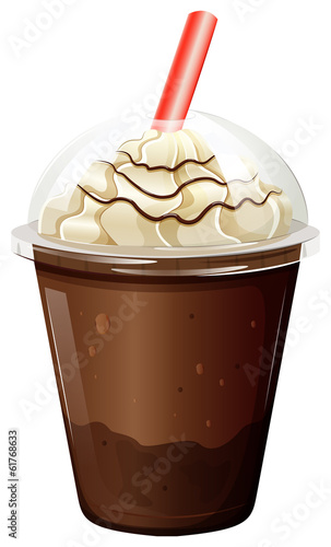 A glass of iced coffee