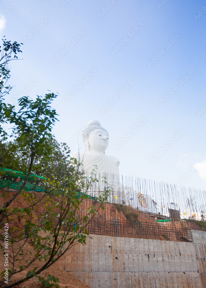 Fototapeta premium The marble statue of Big Buddha in Phuket
