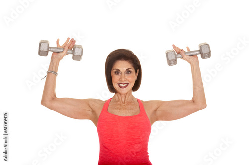 older woman workout weights flex