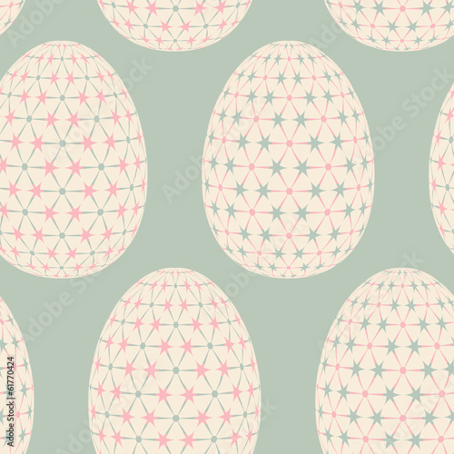 Canvas Print Easter eggs seamless pattern