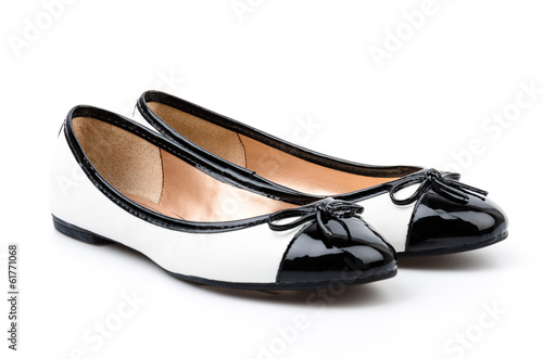 Sandal shoes isolated white background