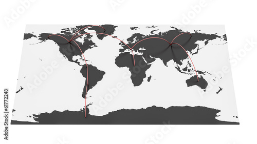Wallpaper Mural Hi-Tech World Map Torontodigital.ca