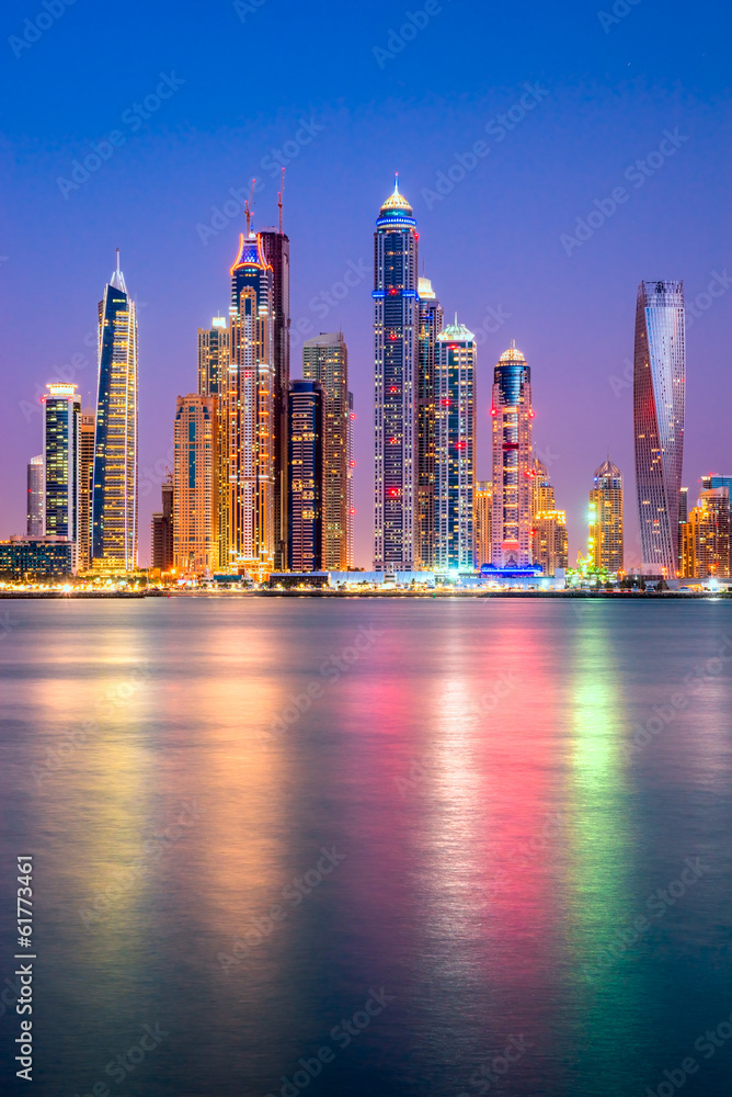 Naklejka premium Dubai Marina. UAE.