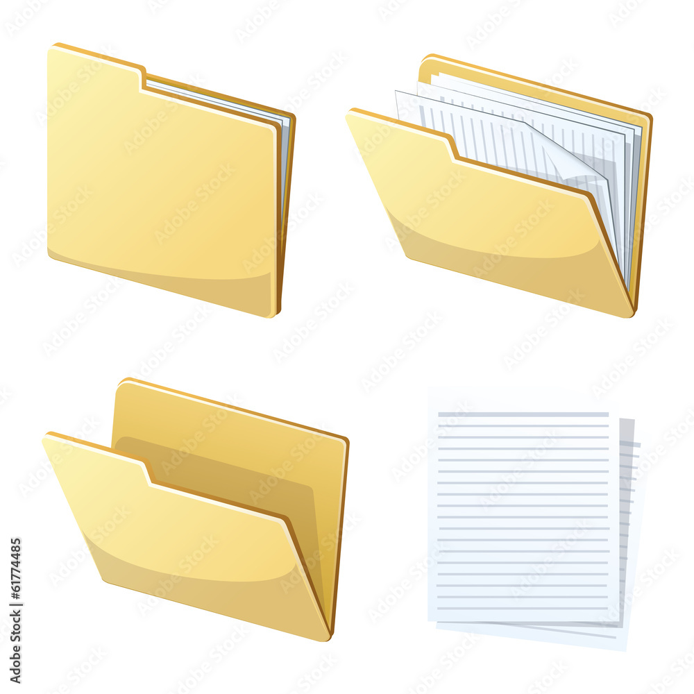 Folder icon or button Folder icon or button