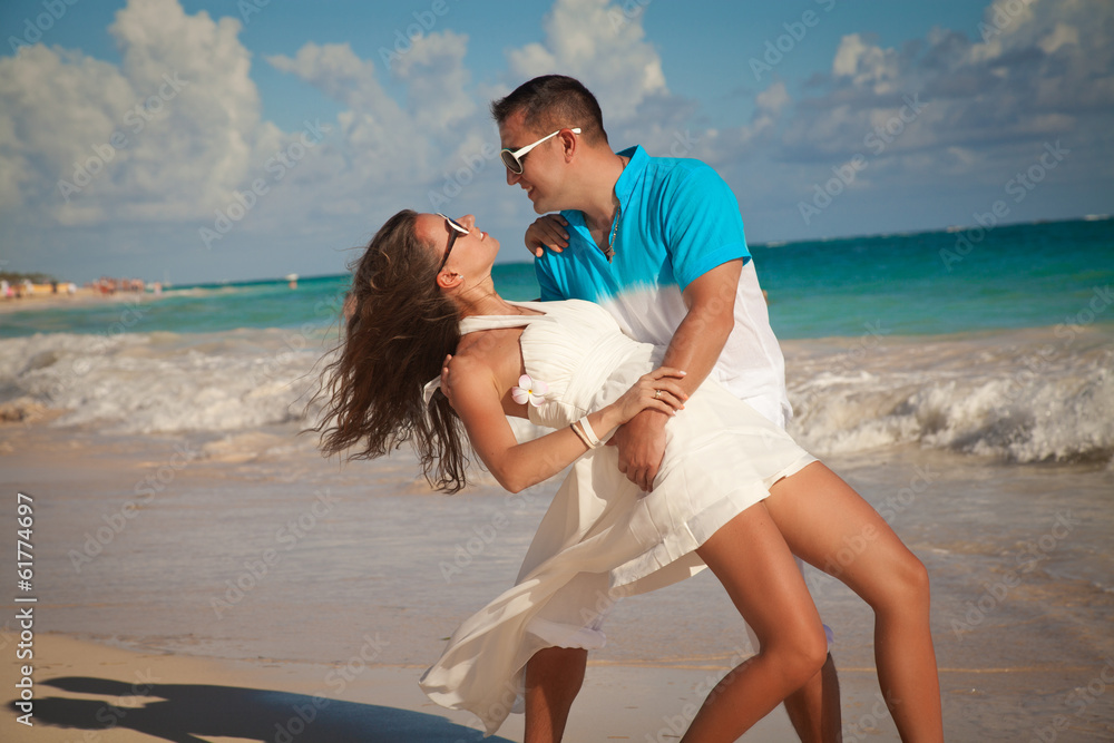 Attractive Young Couple on the Beach Attractive Young Couple on the Beach