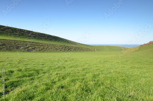 le dessus des falaises