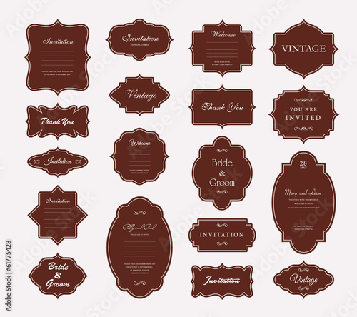 Vector Vintage Frame Set