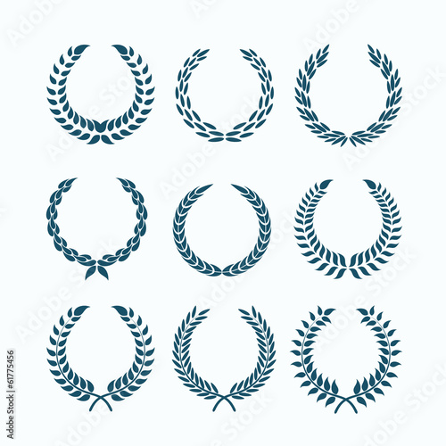 set of laurel wreaths